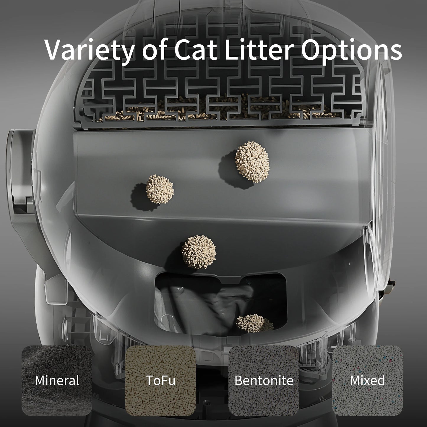 REDSASA Self Cleaning Litter Box for Multiple Cats App Control