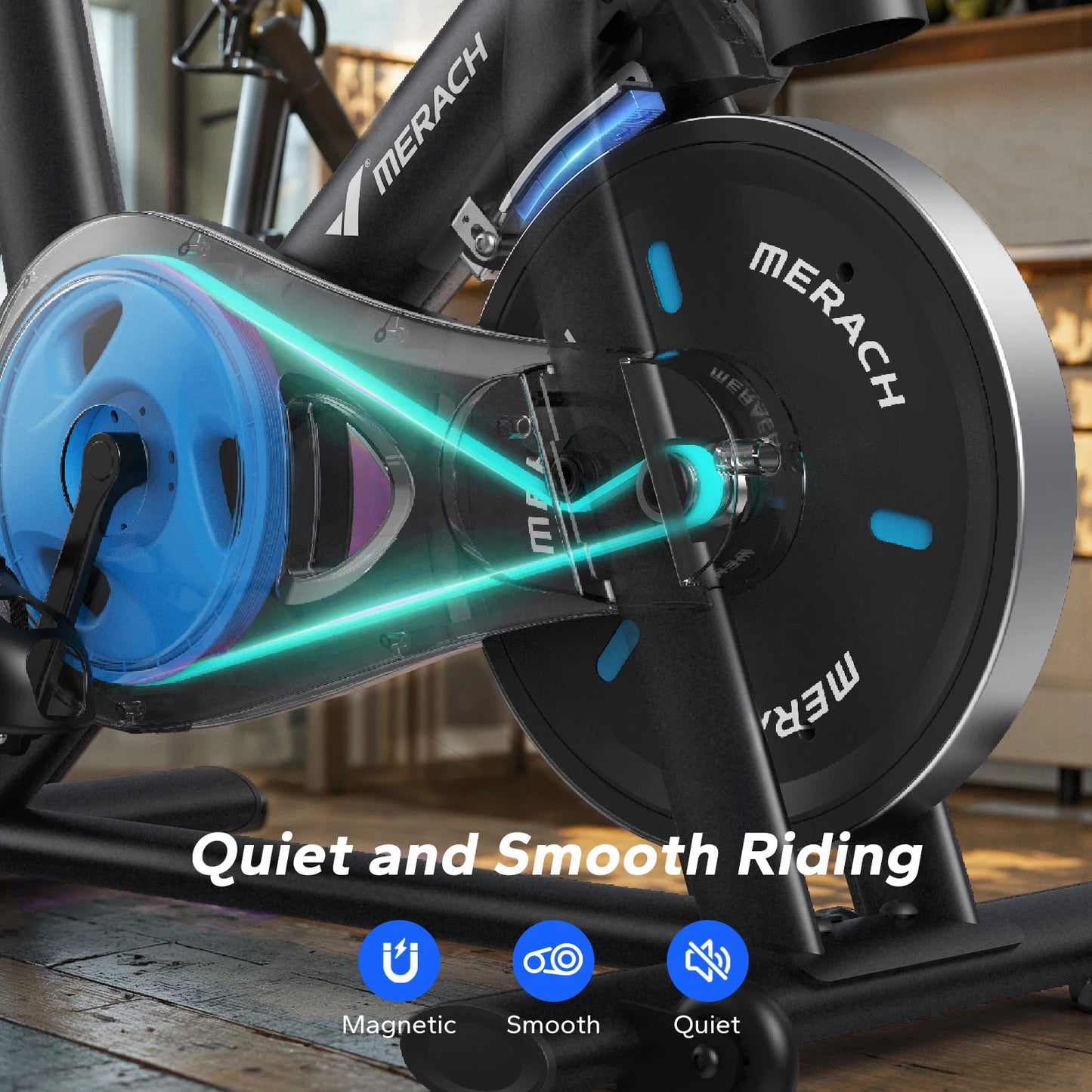 MERACH Magnetic Indoor Exercise Bike With App Low Noise