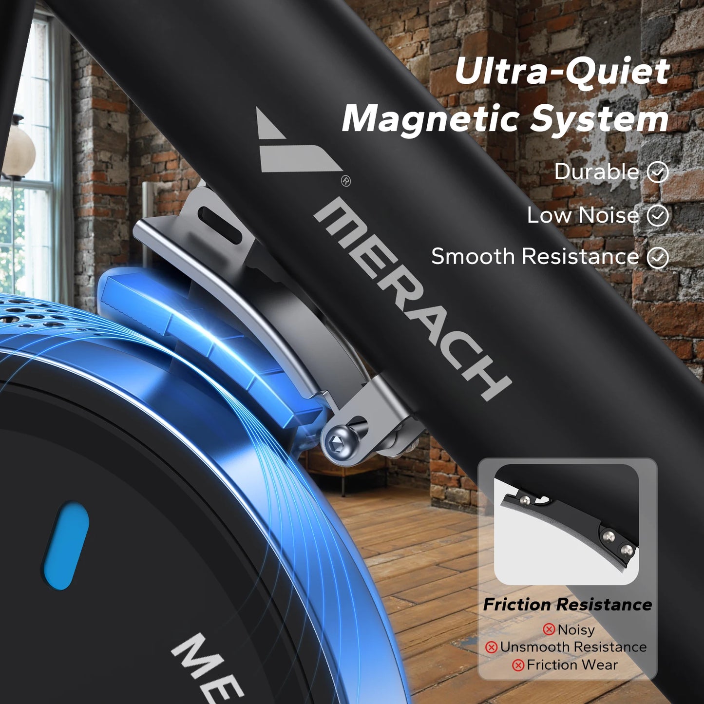 MERACH Magnetic Indoor Exercise Bike With App Low Noise