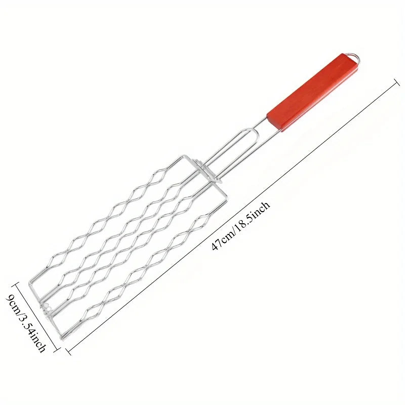 BBQ Sausage Grill Basket Durable Camping And Picnic Tool