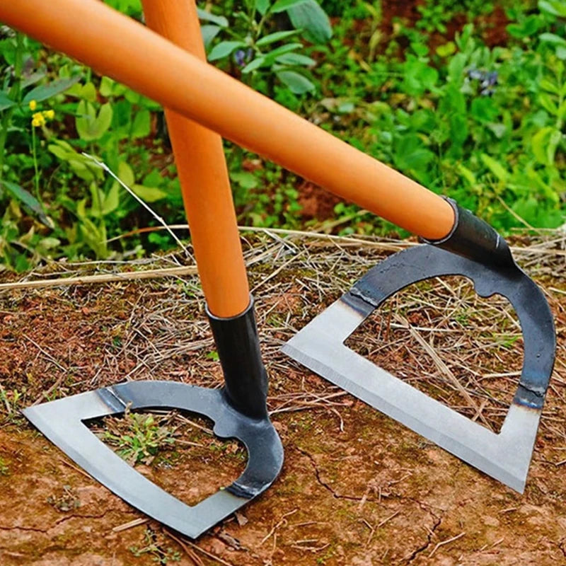 Stainless Steel Garden Hoe Weeder Machete Tool With Wood Handle