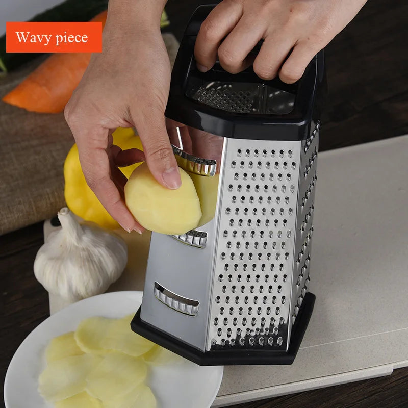 Multifunctional Box Grater With Stainless Steel Blades For Kitchen