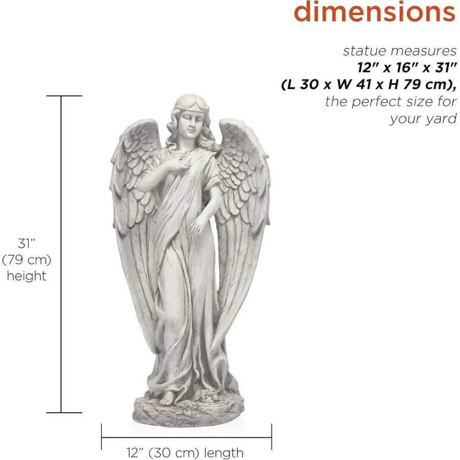 Calming Angel Statue Yard Art For Outdoor Garden Decor