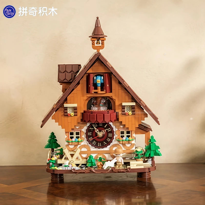 Pantasy Cuckoo Clock Building Blocks Kawaii Desktop Toy Model