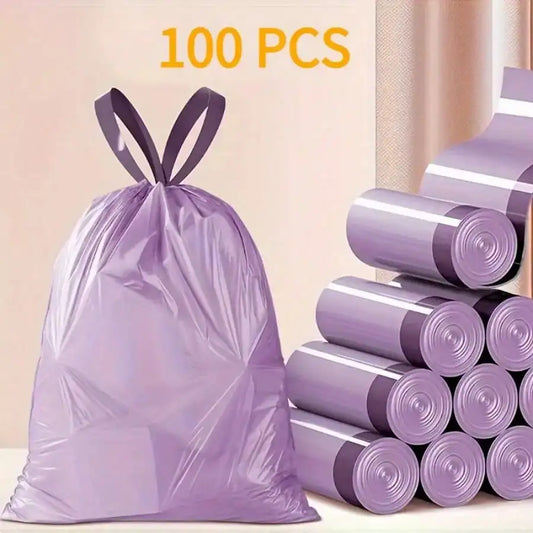 AEHOME 100pcs Household Portable Drawstring Trash Bags