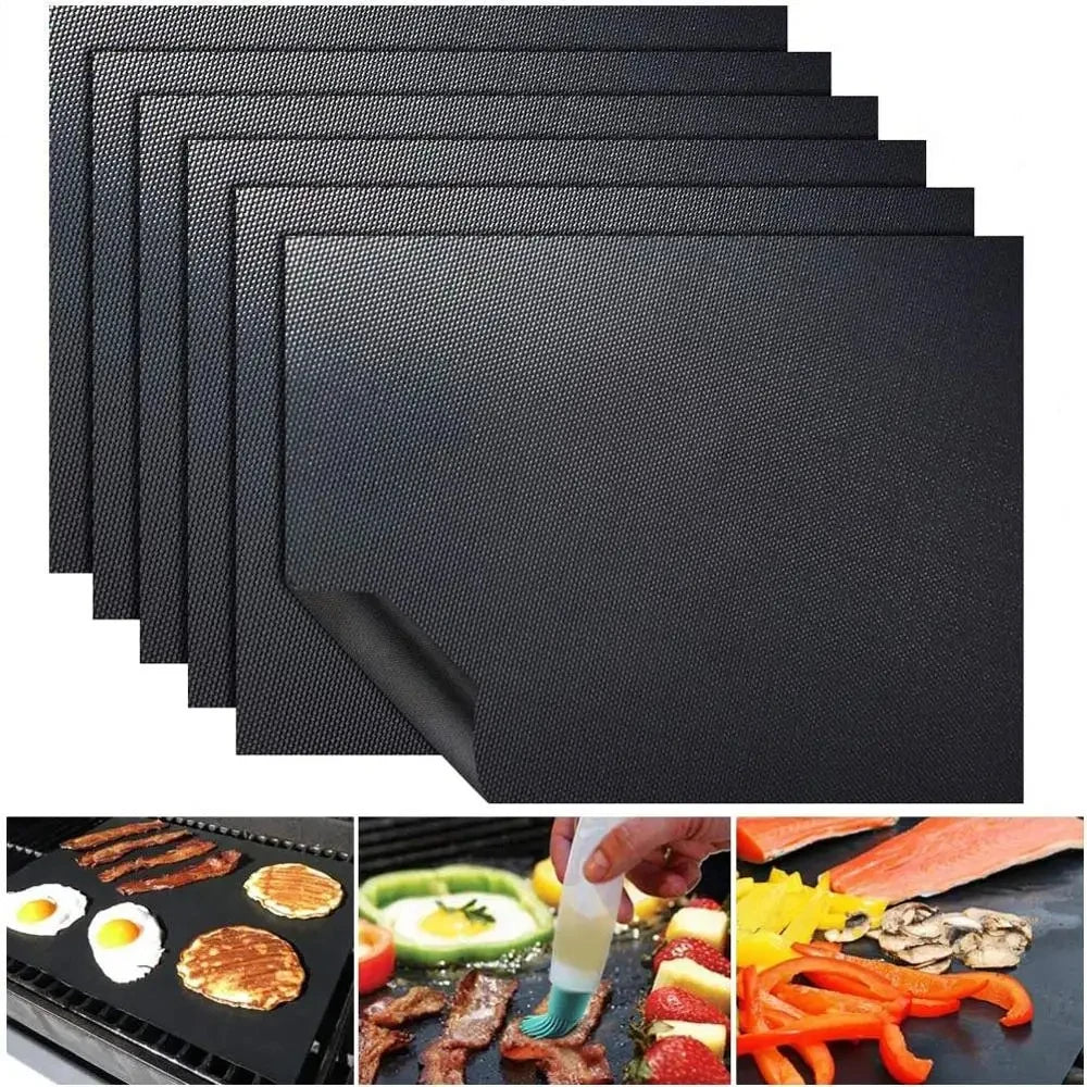 Nonstick BBQ Grill Mat Heat Resistant Reusable Outdoor Cooking