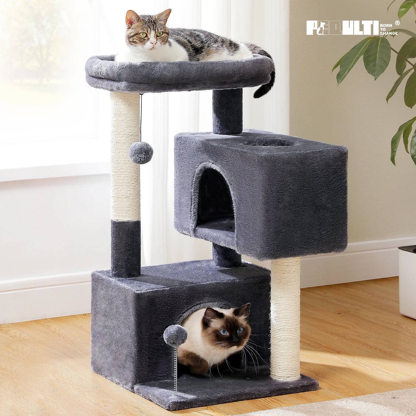 PAWZ Road Large Cat Tree Multi Level Indoor Tower Condos