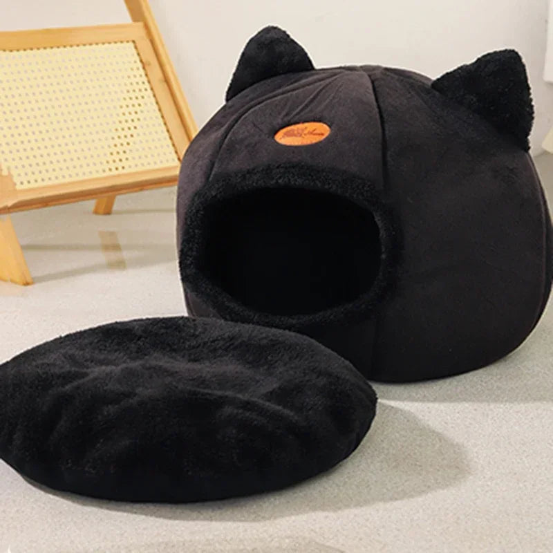 Deep Sleep Comfort Cat Bed And Cozy Indoor Cave Nest