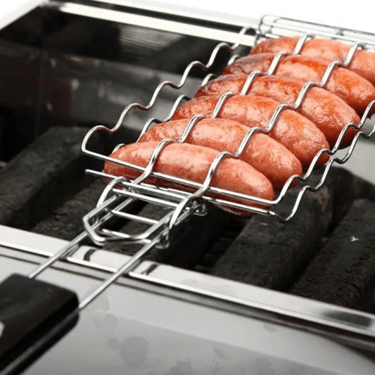 BBQ Sausage Grill Basket Durable Camping And Picnic Tool