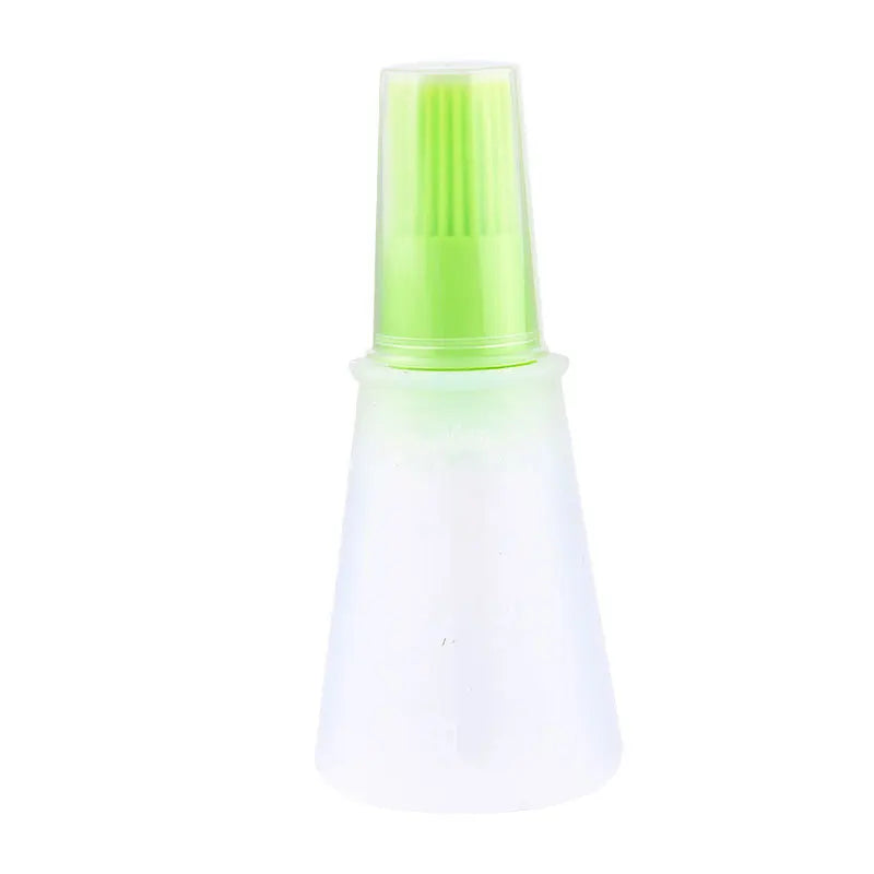 Grease Bottle Brush Silicone Grill Brush And Dispenser