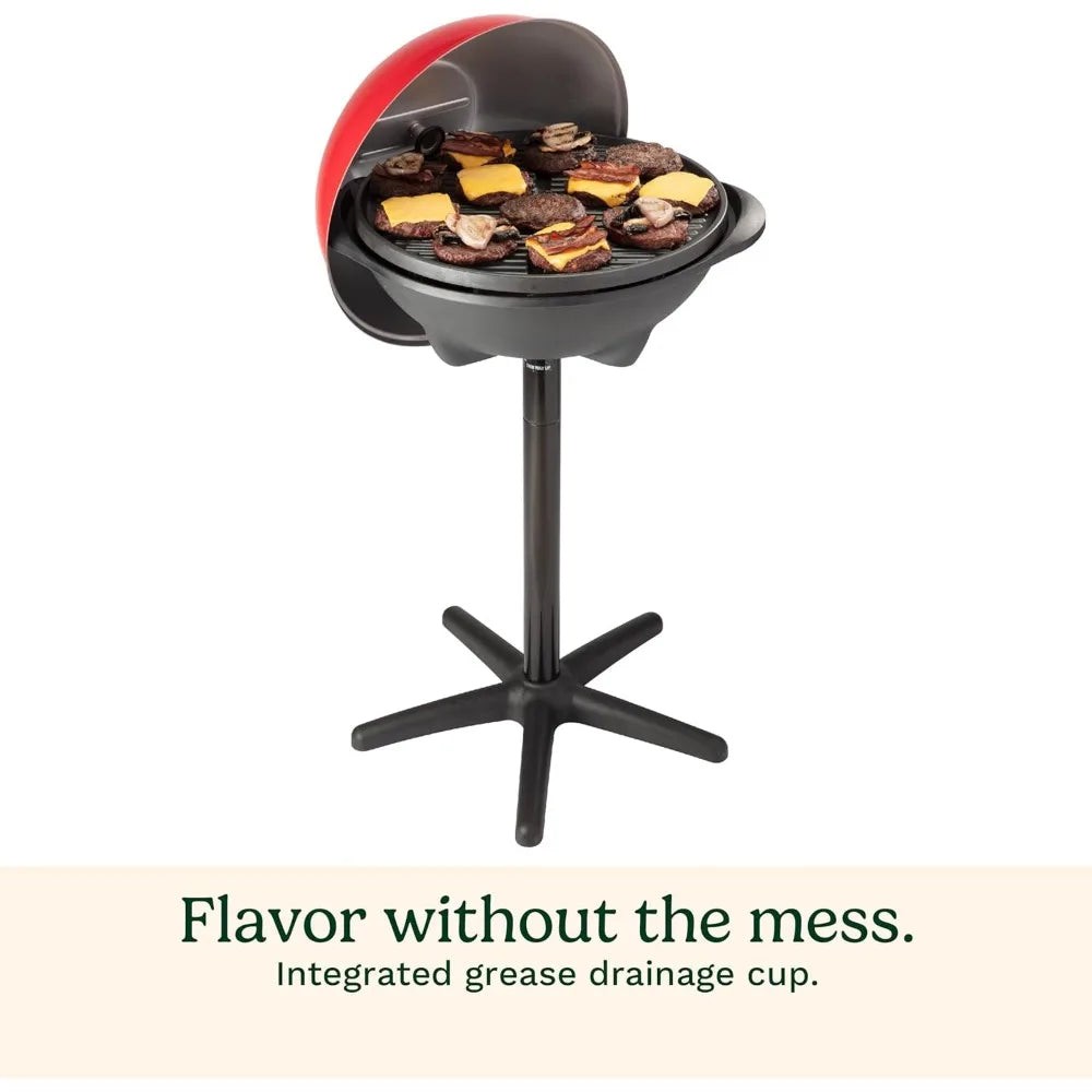 Indoor Outdoor Electric Grill 2-In-1 Portable BBQ With Nonstick