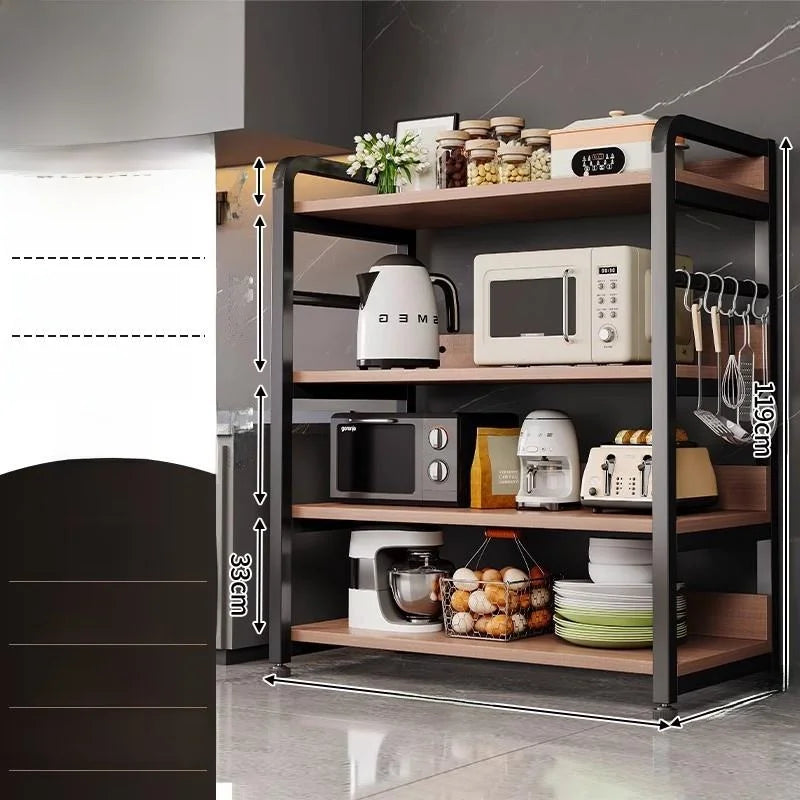 Kitchen Multi Functional Storage Rack Stand With Multiple Layers