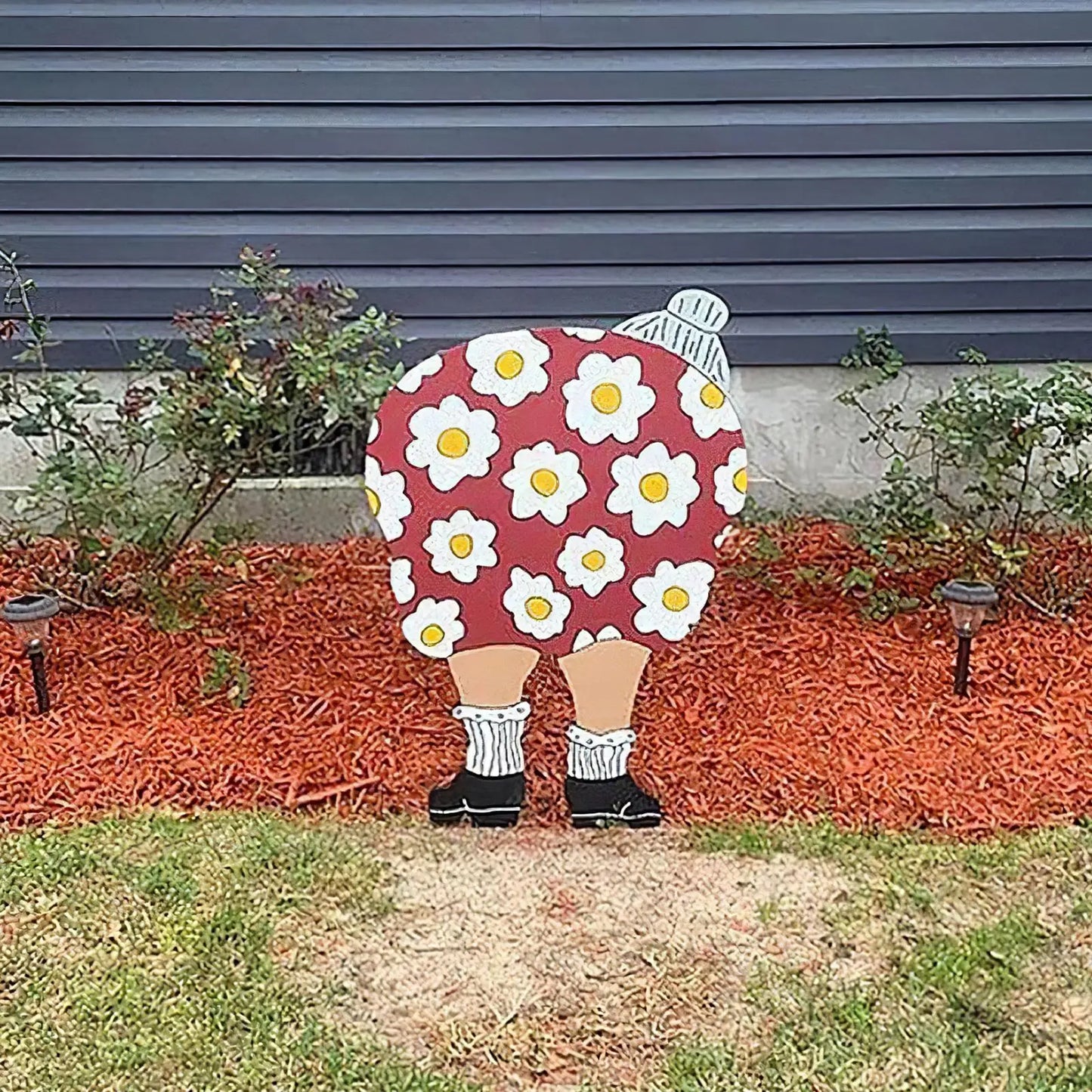 Kesoto Funny Old Lady Yard Sign Garden Decoration Outdoor Decor