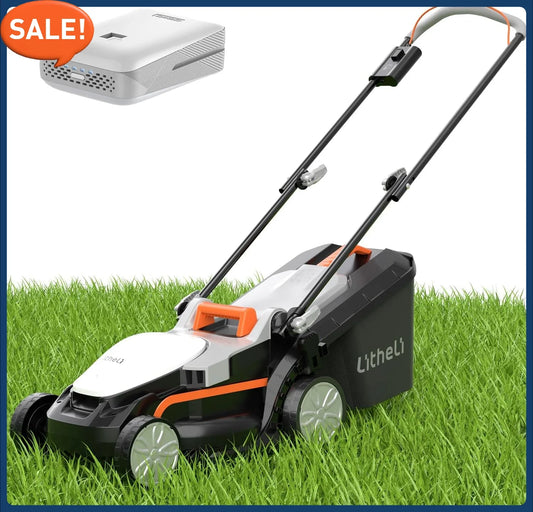 XMSJ Cordless Lawn Mower 20V Five Position Height Adjustment Battery