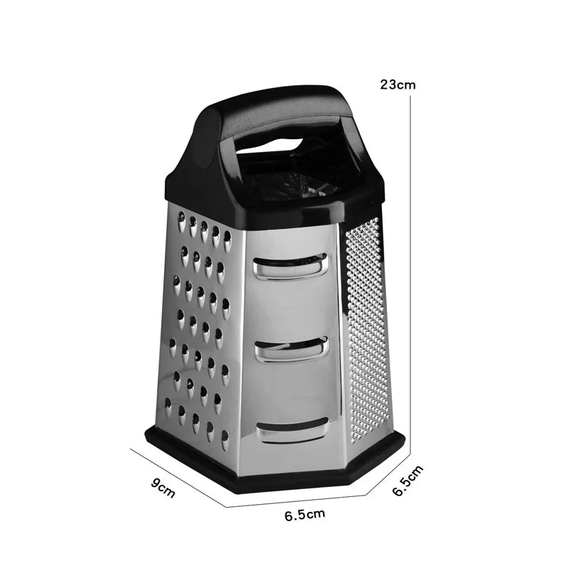 Stainless Steel Box Grater 6 Sides Slicer Shredder For Vegetables