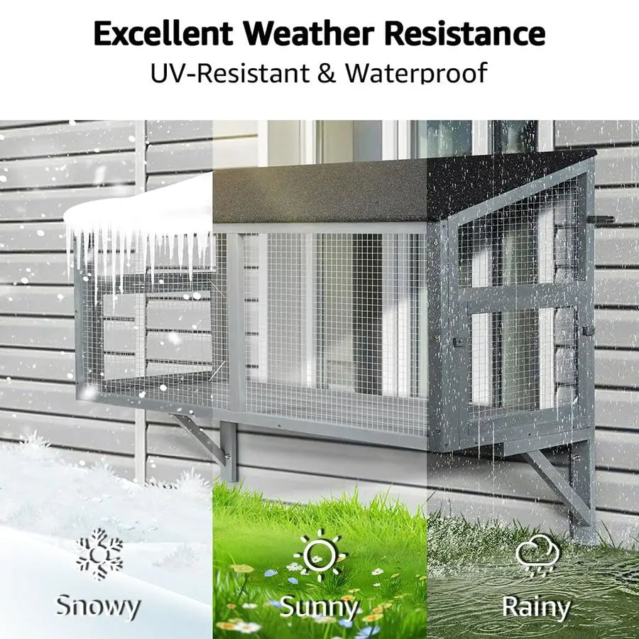 Cat Catio Window Box Enclosure For Indoor Cats And Kittens