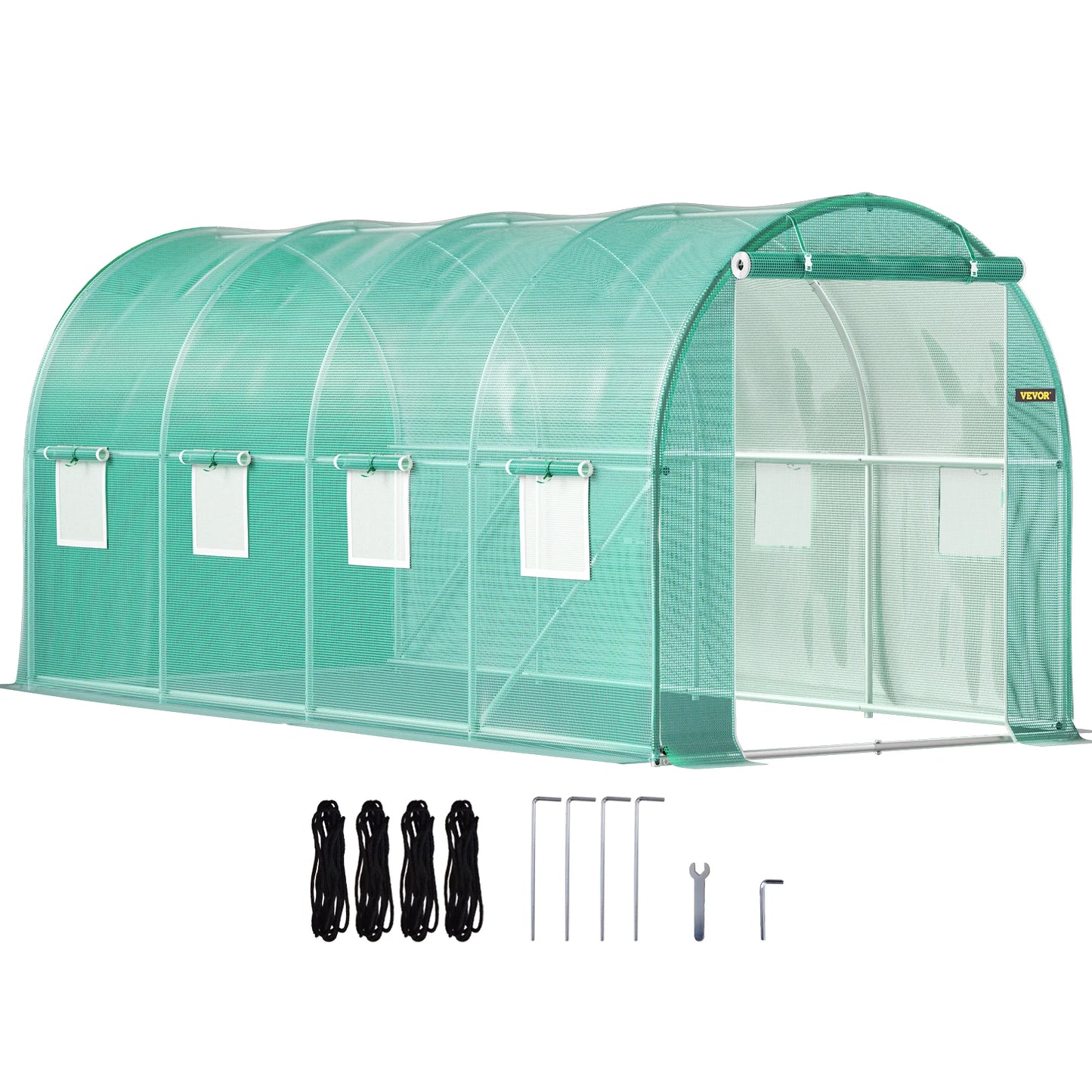 SucceBuy Walkin Tunnel Greenhouse With Galvanized Frame And Waterproof Cover