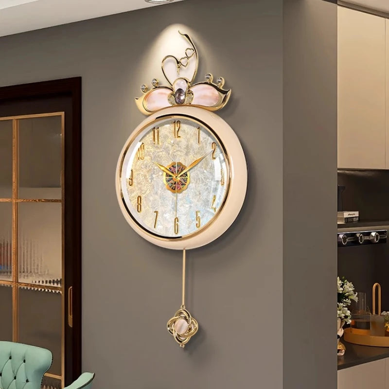 DUTRIEUX Nordic Round Wall Clock Modern Minimalist Living Room Decor