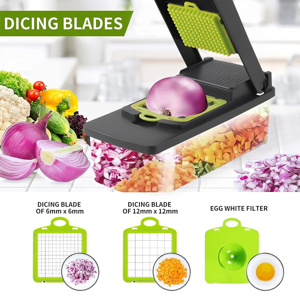 14 in 1 Multifunction Vegetable Chopper Shredder Slicer Kitchen Gadget