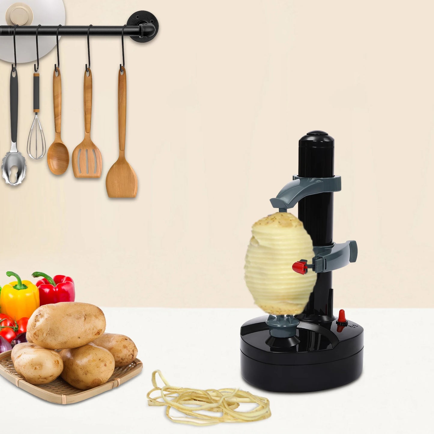 Electric Vegetable Peeler Multifunction Automatic Rotating Kitchen Tool