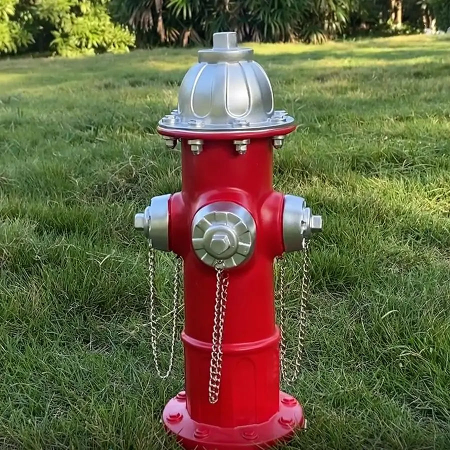 Dog Fire Hydrant Garden Statue Indoor Outdoor Decor