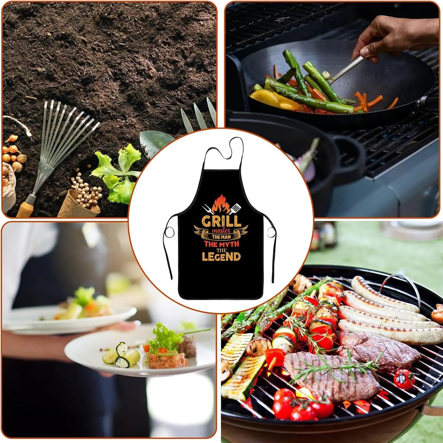 Funny Grilling Apron For Men BBQ Grill Master Apron