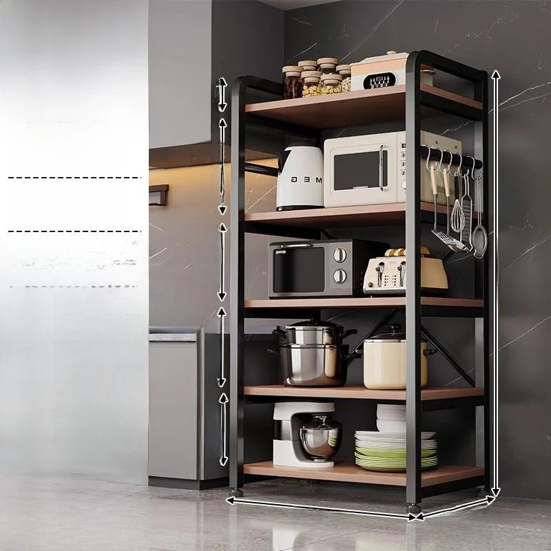 Kitchen Multi Functional Storage Rack Stand With Multiple Layers