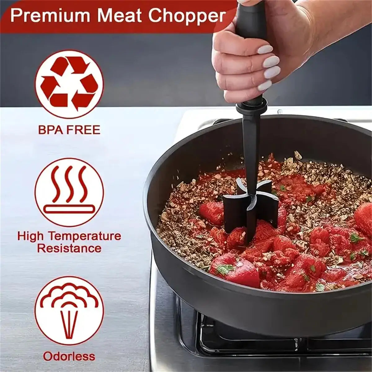 Meat Chopper And Shredder Heat Resistant Ground Beef Tool