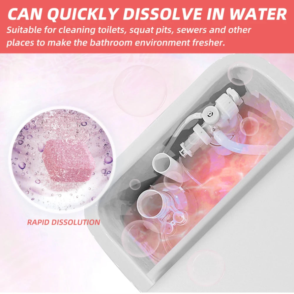 Toilet Cleaning Effervescent Tablets Deodorizer For Urine Stains 3-20 Pack