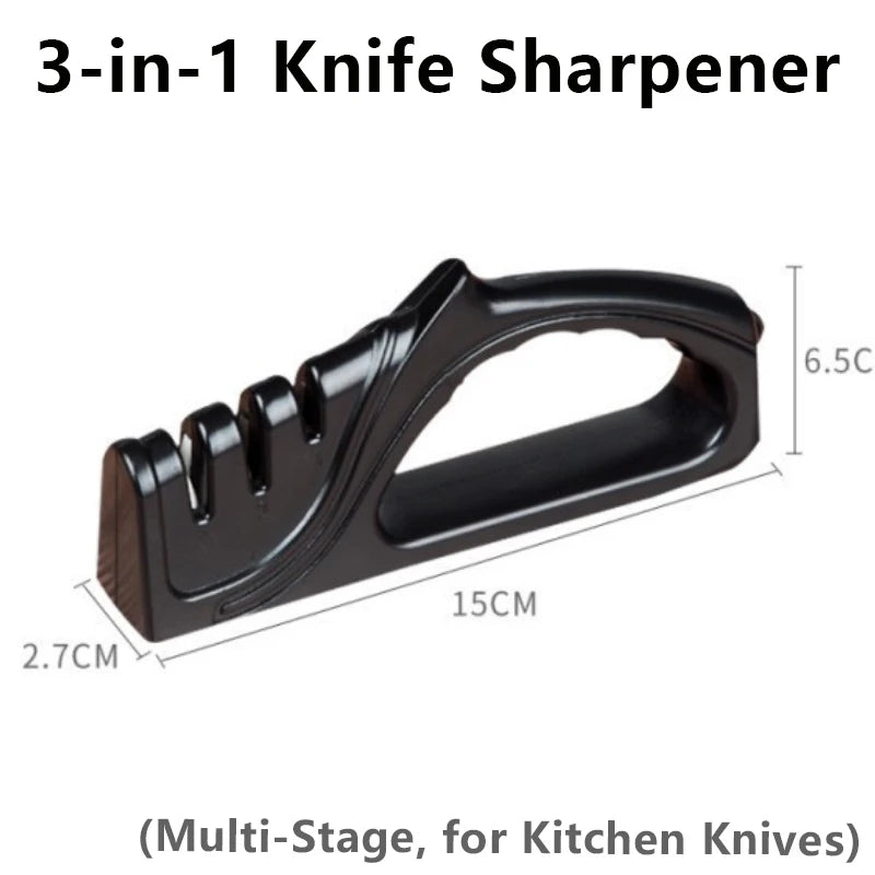 4-In-1 Quick Knife Sharpener 4-Stage Kitchen Knife Scissors Sharpener
