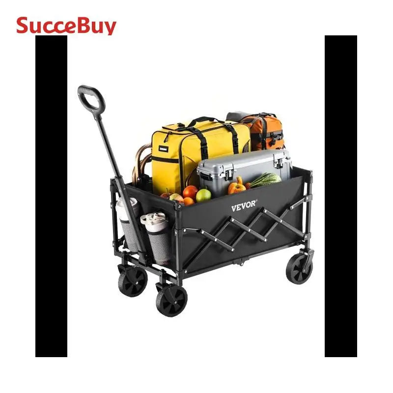 Collapsible Wagon Cart 225Lbs All Terrain Wheels Folding