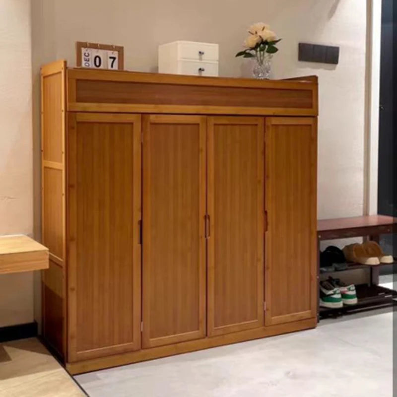 Bamboo Shoe Cabinet Organizer Living Room Storage