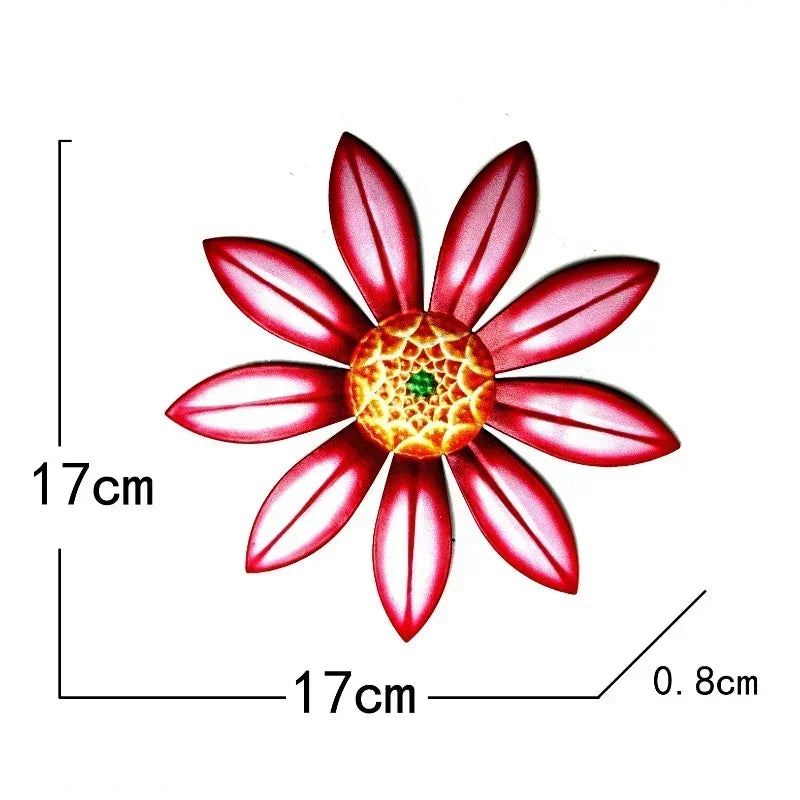 Metal Flower Wall Decor Art Sculpture For Garden Indoor Outdoor