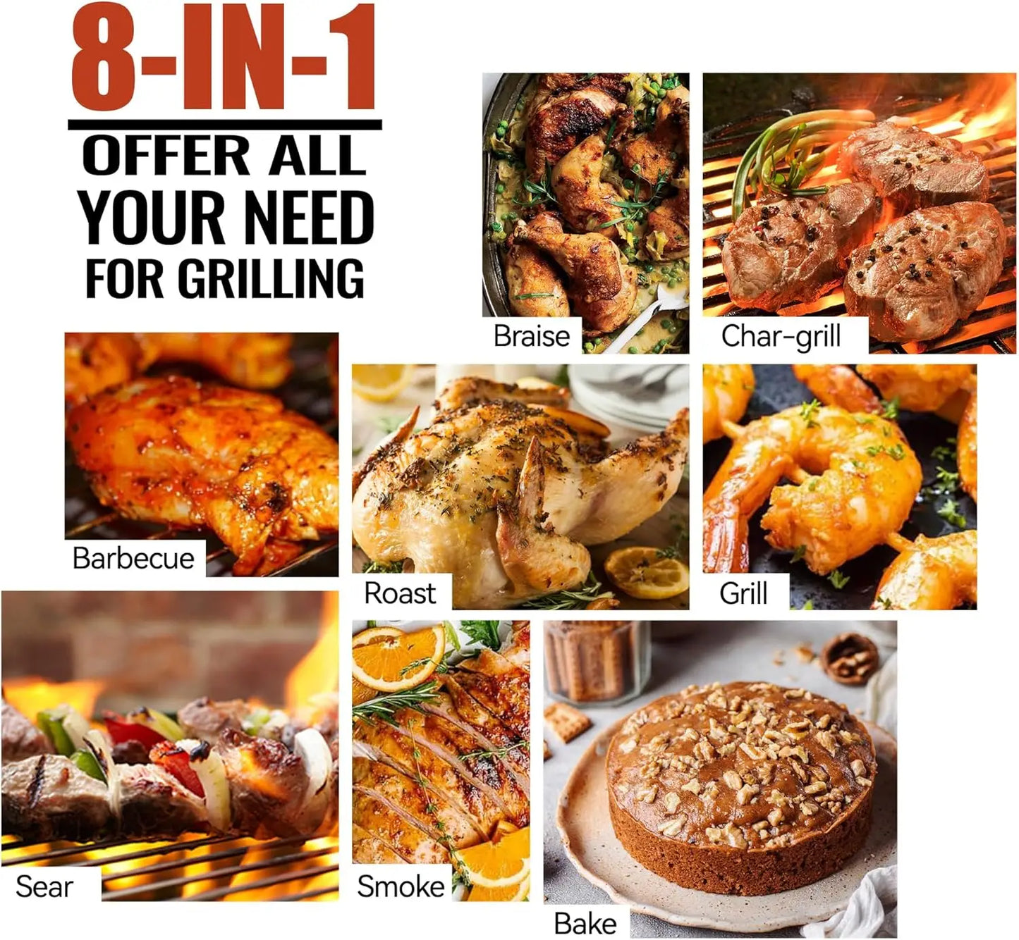 XMSJ Wood Pellet Grill Smoker With PID Control Outdoor Cooking