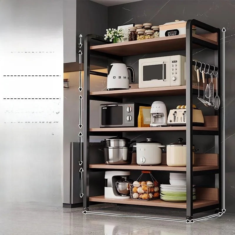 Kitchen Multi Functional Storage Rack Stand With Multiple Layers