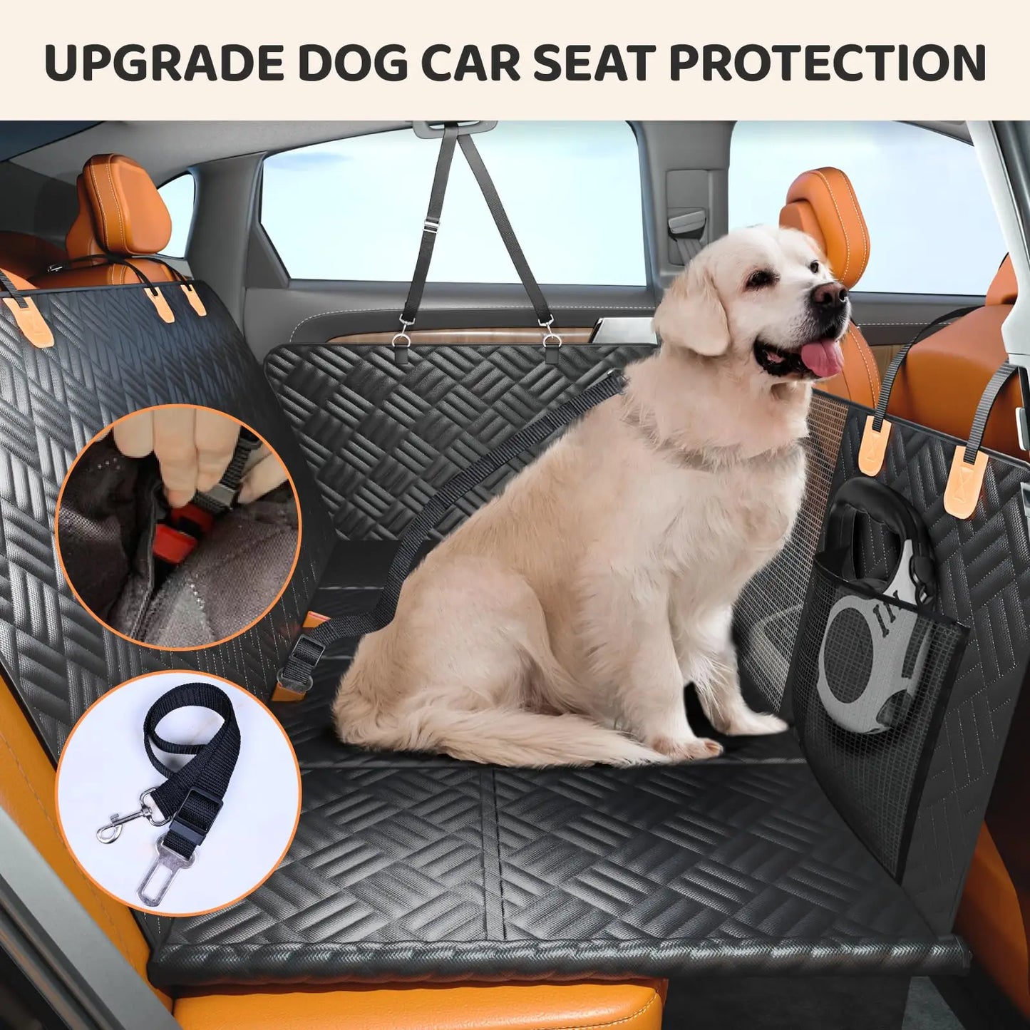 Back Seat Dog Hammock Cover For Cars And SUVs Washable