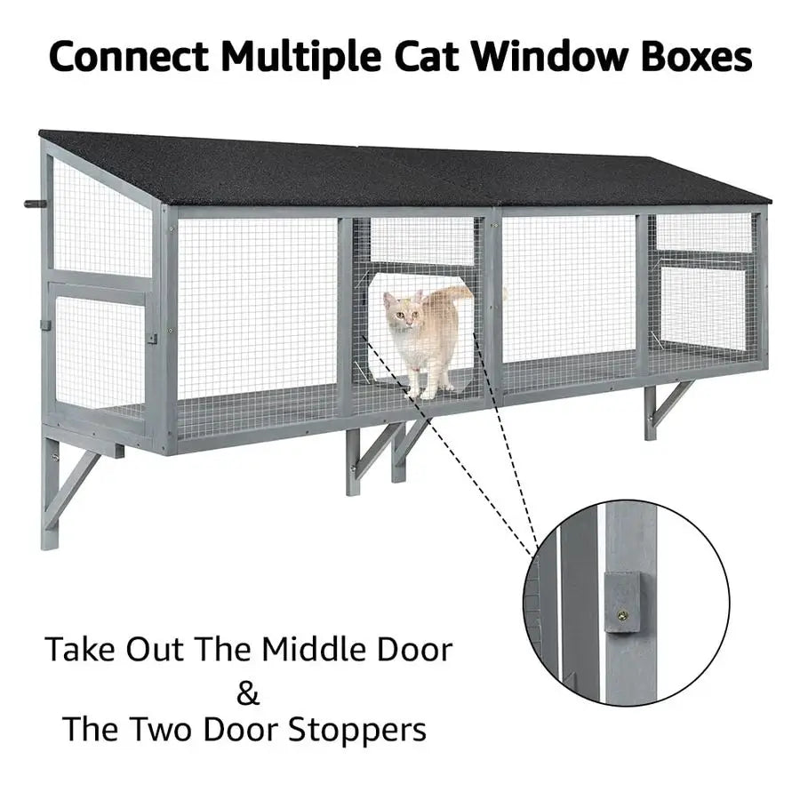 Cat Catio Window Box Enclosure For Indoor Cats And Kittens