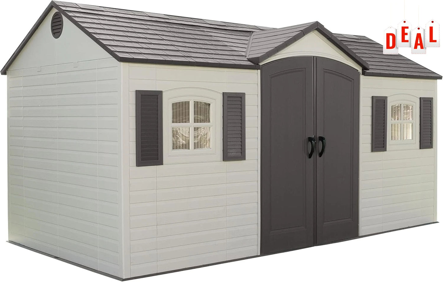 Outdoor Storage Shed Heavy Duty Metal Frame UV Resistant Garden