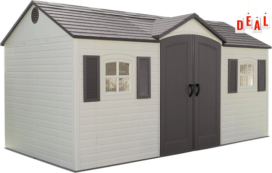Outdoor Storage Shed Heavy Duty Metal Frame UV Resistant Garden