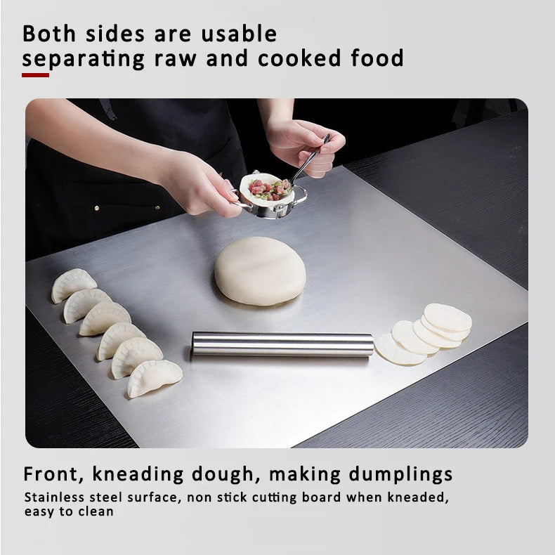 Stainless Steel Chopping Board For Kneading Dough And Prep