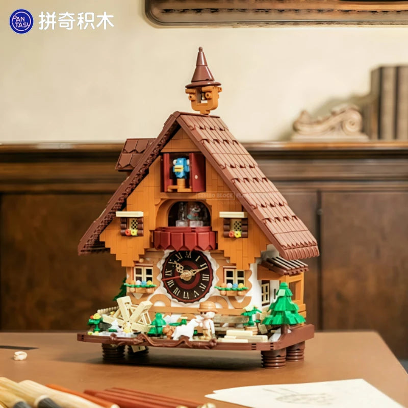 Pantasy Cuckoo Clock Building Blocks Kawaii Desktop Toy Model