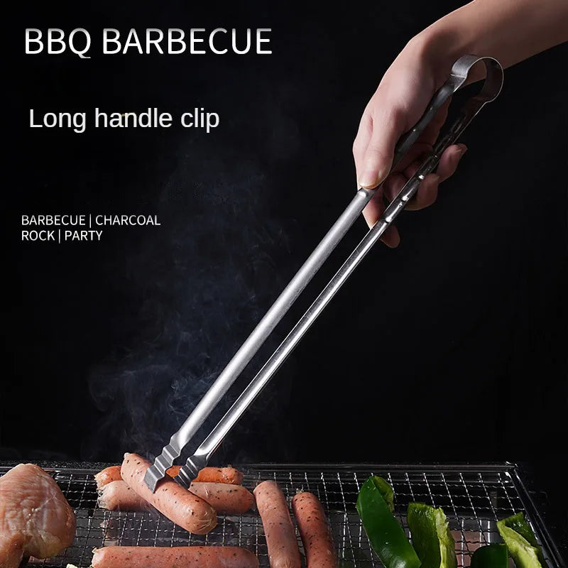 Stainless Steel Korean BBQ Barbecue Tongs Outdoor Grilling Tools