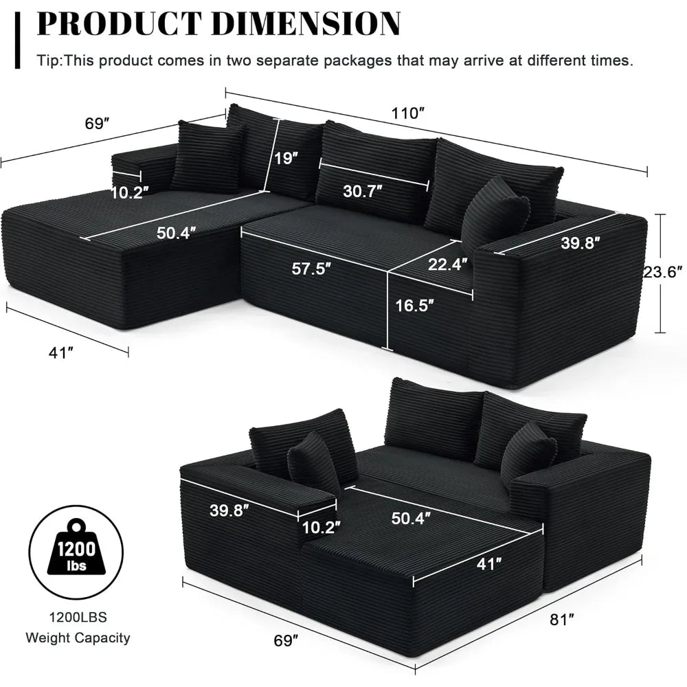 Tongyue Cloud Sectional Sofa Modular Living Room Couch