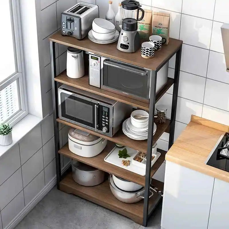 Kitchen Multi Functional Storage Rack Stand With Multiple Layers