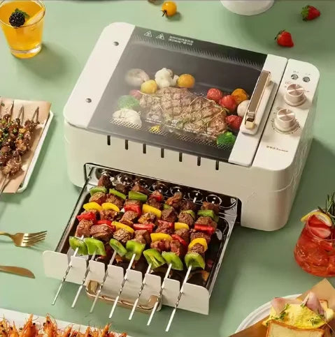 Multi Function Electric Grill 2 In 1 Kitchen Cooking BBQ
