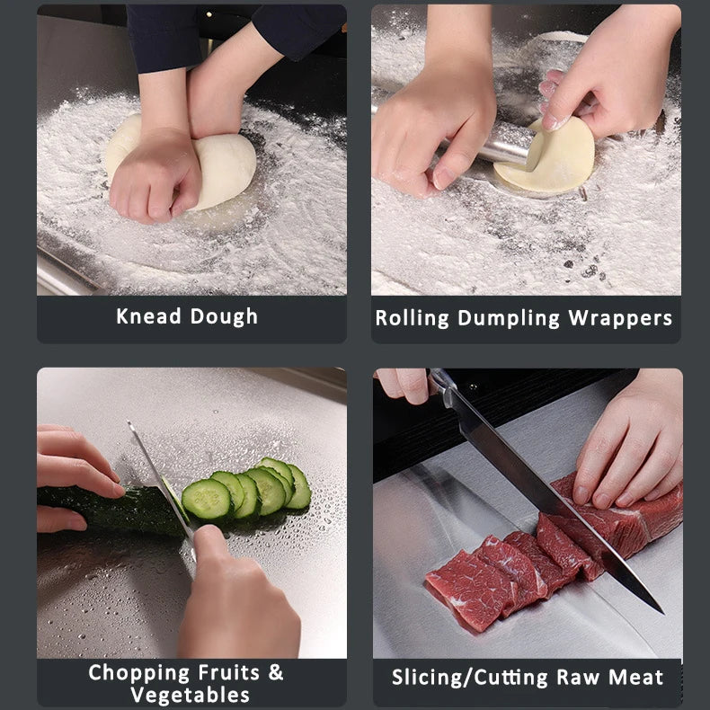 Stainless Steel Chopping Board For Kneading Dough And Prep