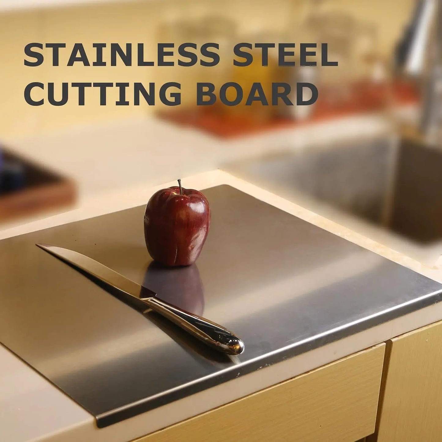 304 Stainless Steel Cutting Board With Lid And Non Slip