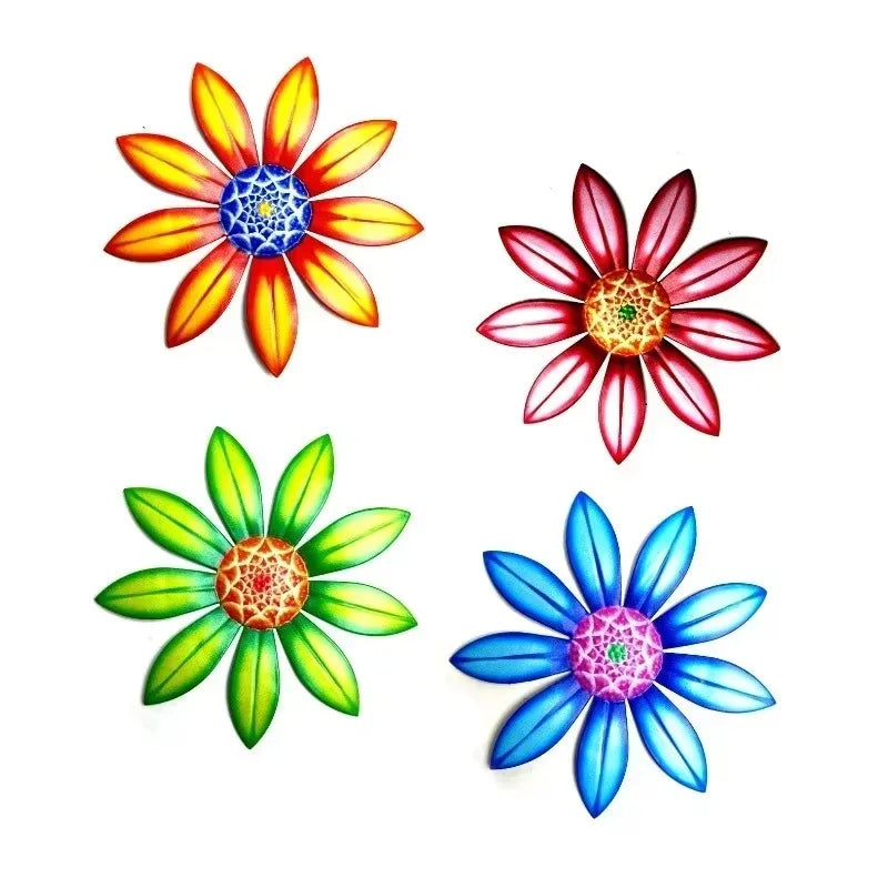 Metal Flower Wall Decor Art Sculpture For Garden Indoor Outdoor