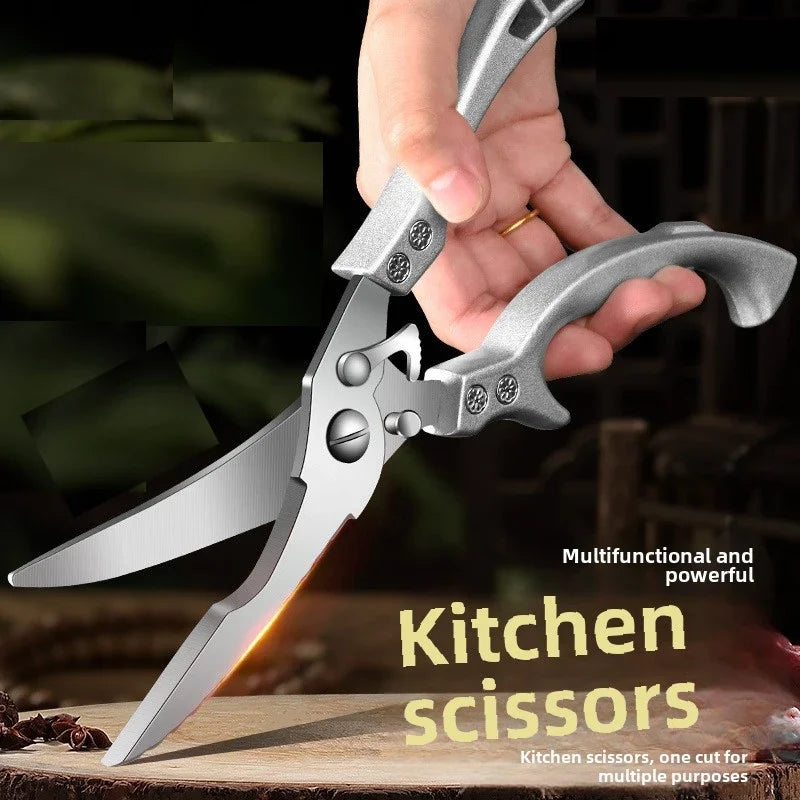 Multifunctional Stainless Steel Kitchen Scissors For Chicken Bones And BBQ