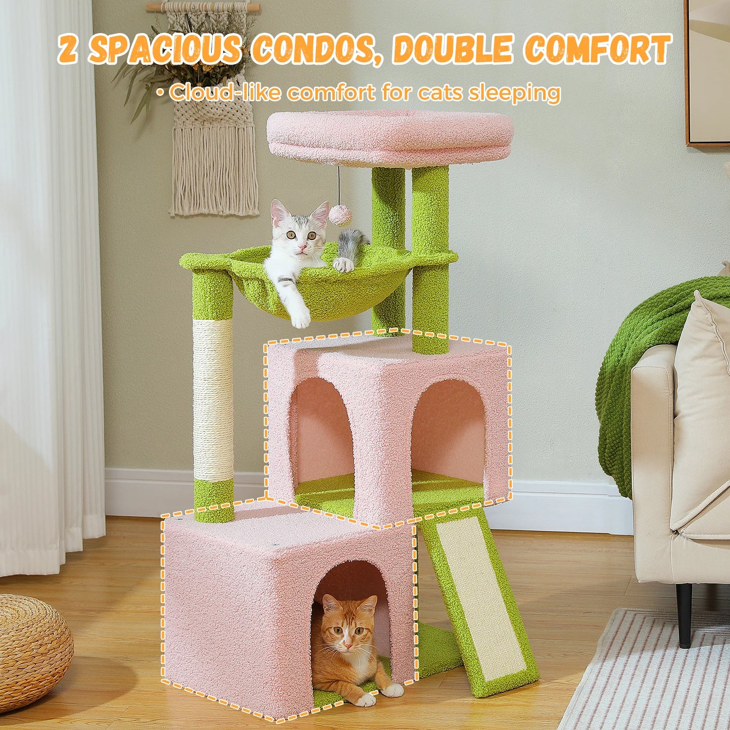 PAWZ Road Large Cat Tree For Indoor Cats Multi Level